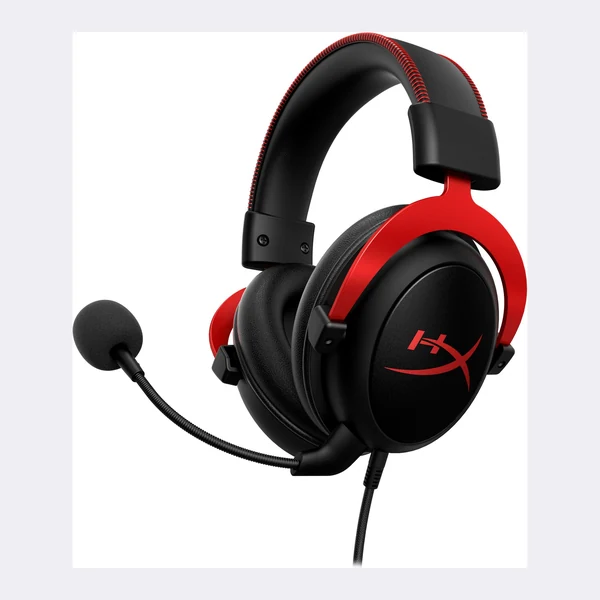 Casque gaming HyperX Cloud II noir et rouge avec boîtier USB