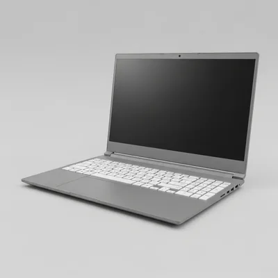 Ordinateur portable de jeu gris, clavier rétroéclairé