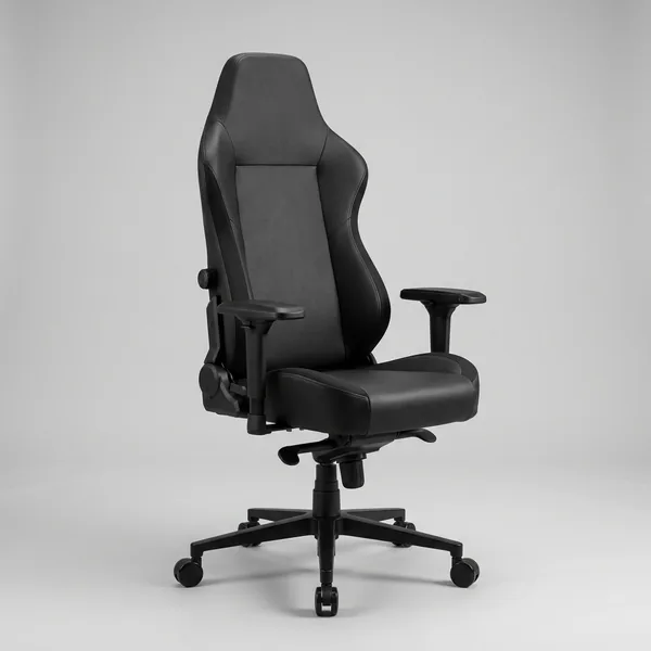 Chaise gaming ergonomique noire avec soutien lombaire